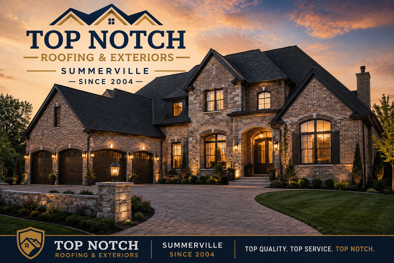 Top Notch Roofing & Exteriors LLC website design Summerville, South Carolina
