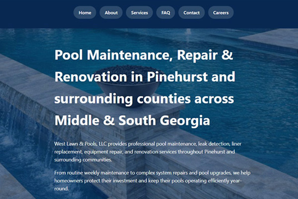 West Lawn & Pools website design